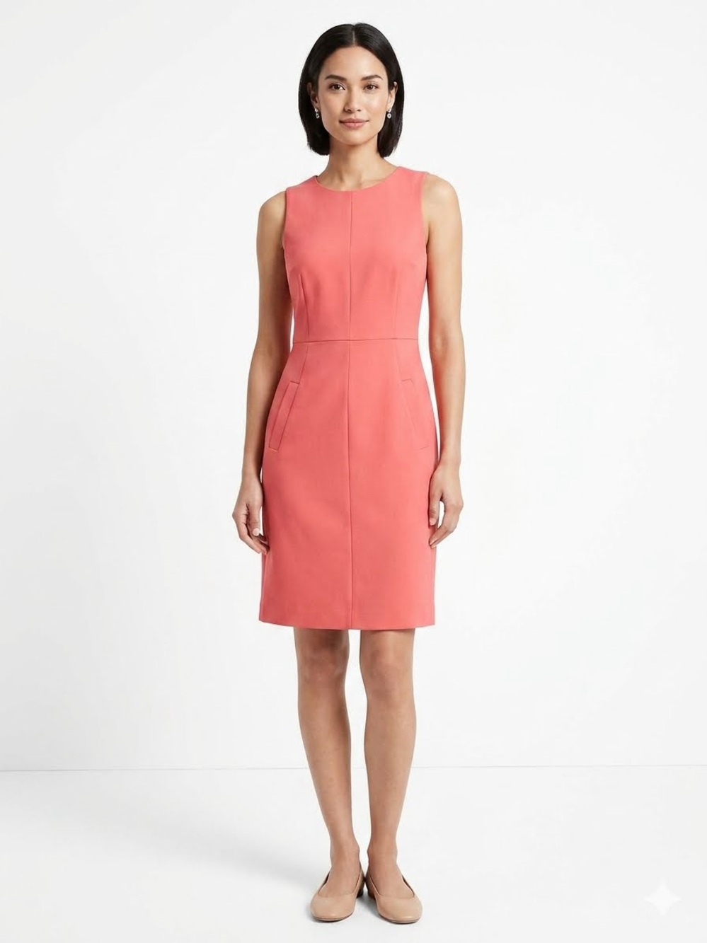 Banana Republic Mad Men Coral Sheath Dress